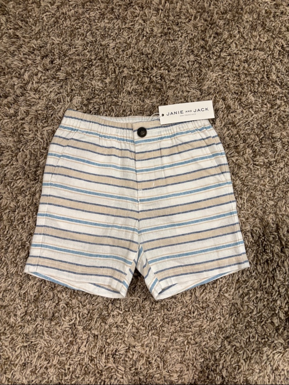Janie and Jack striped linen shorts. NWT